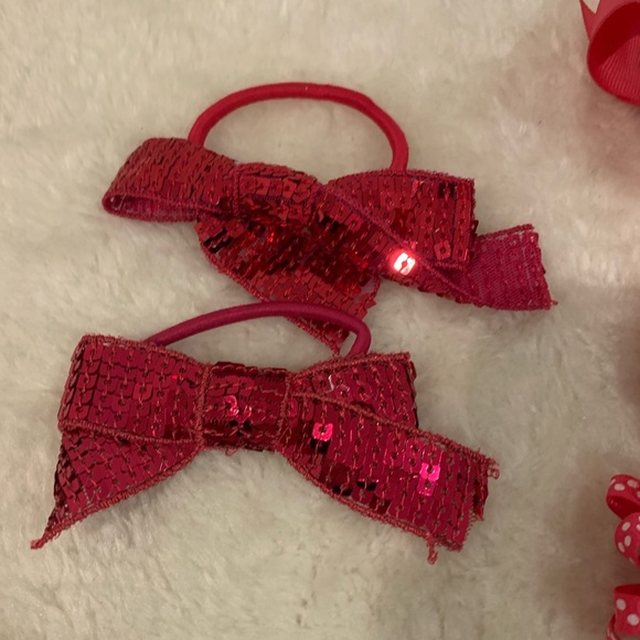 Girls 6 piece hair ribbon and bow set - Picture 4 of 12